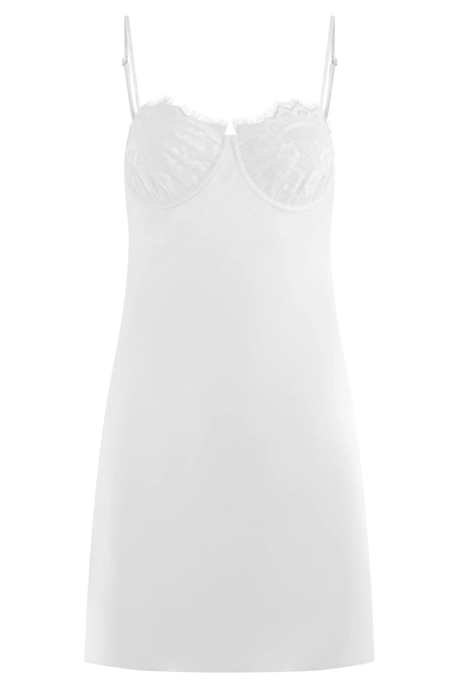 Scarlett Satin Slip Mini Dress Ivory