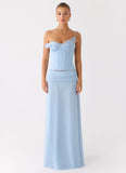 Natalya Maxi Skirt Pale Blue