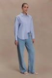 Hansen Oversized Shirt Blue Pinstripe