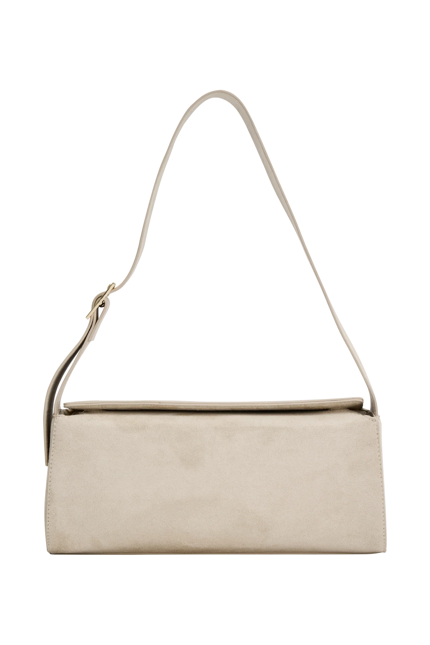 Maria Faux Suede Shoulder Bag Stone