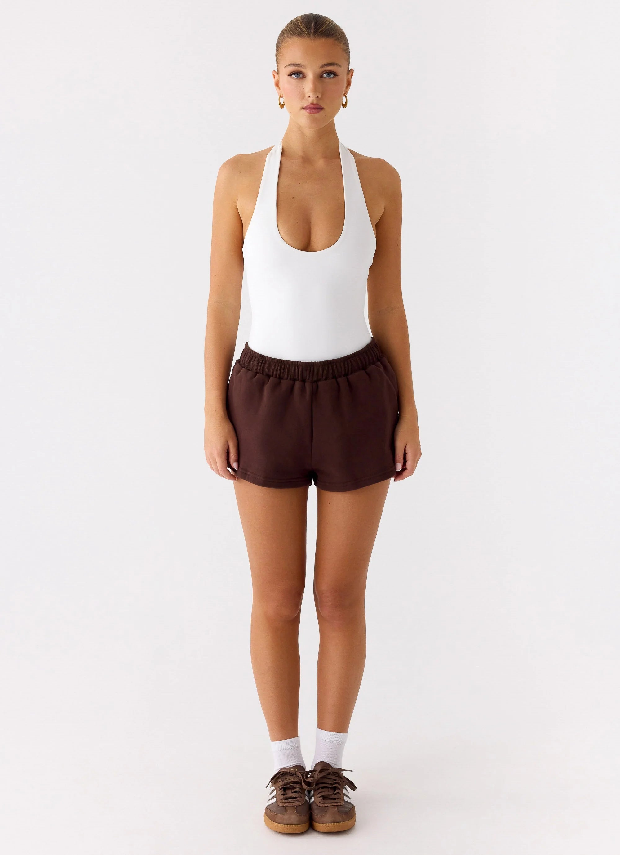 Signature Low Rise Sweatshorts Chocolate