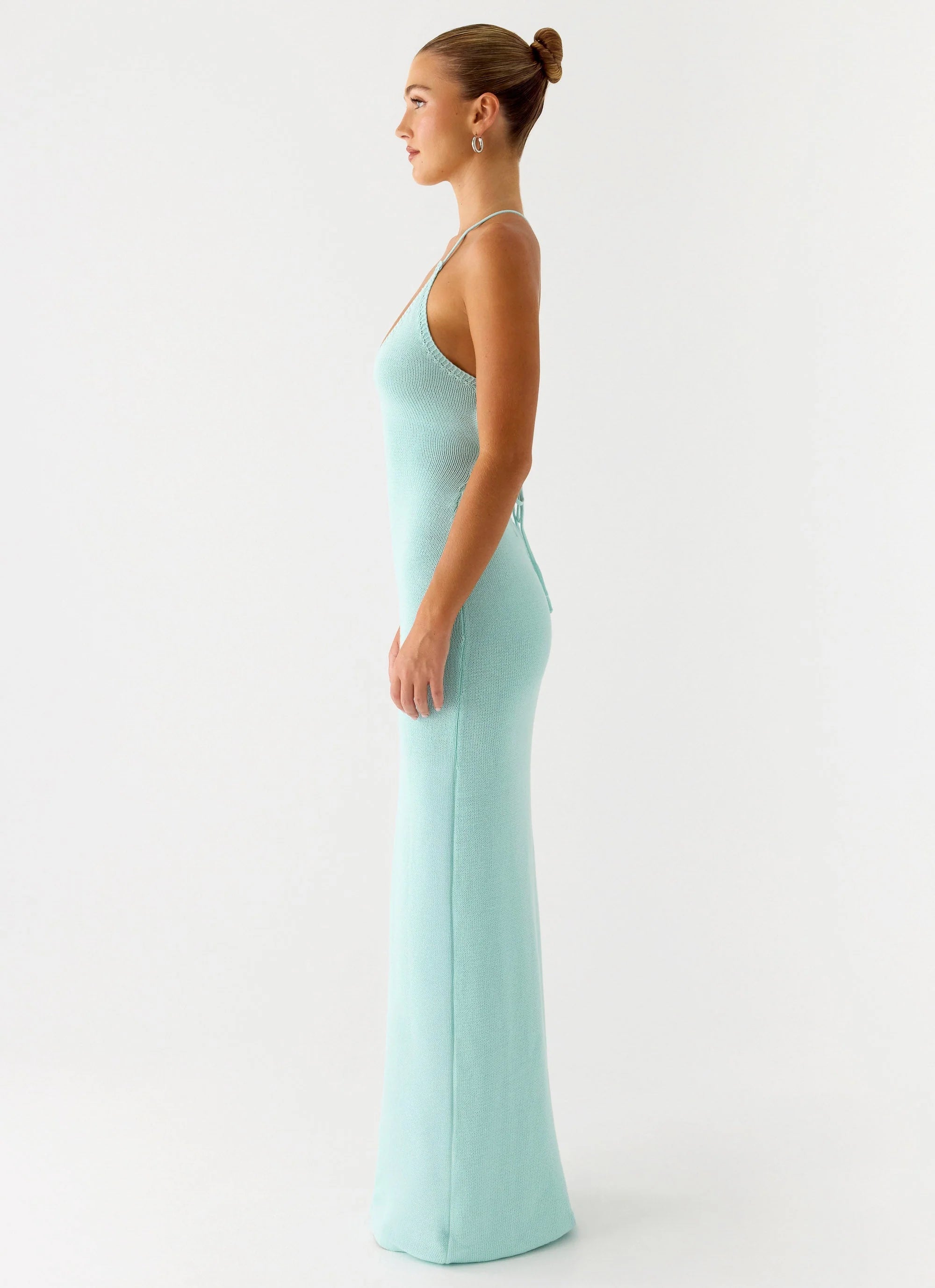 Amaya Knit Maxi Dress Aqua
