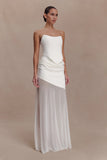 Karina Strapless Scuba Corset White