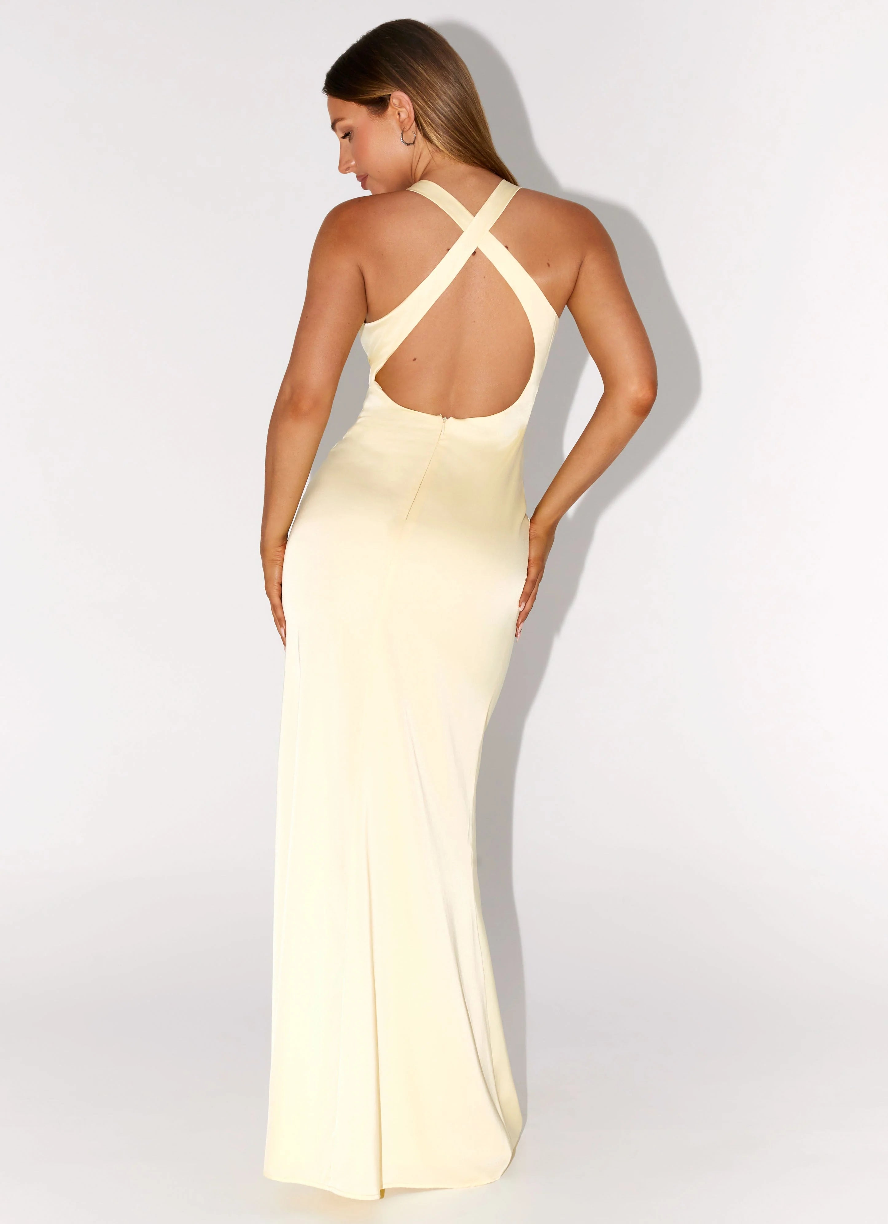 Desi Halterneck Maxi Dress Yellow
