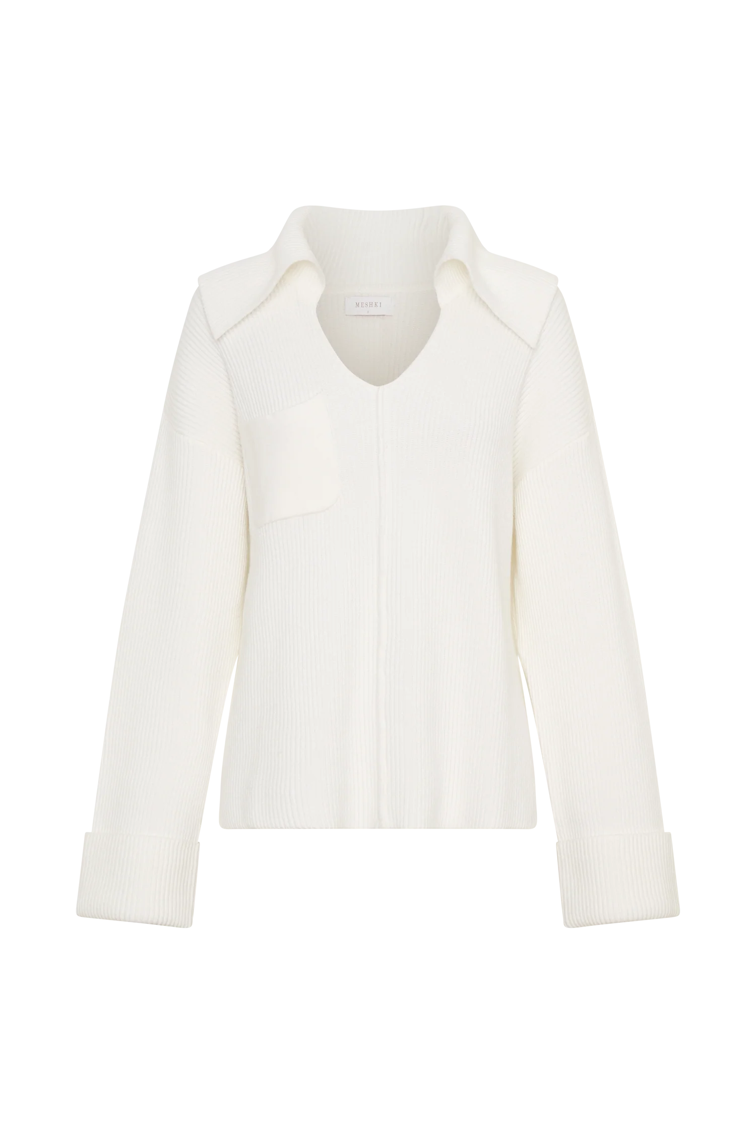 Bianka V Neck Knit Jumper Off White