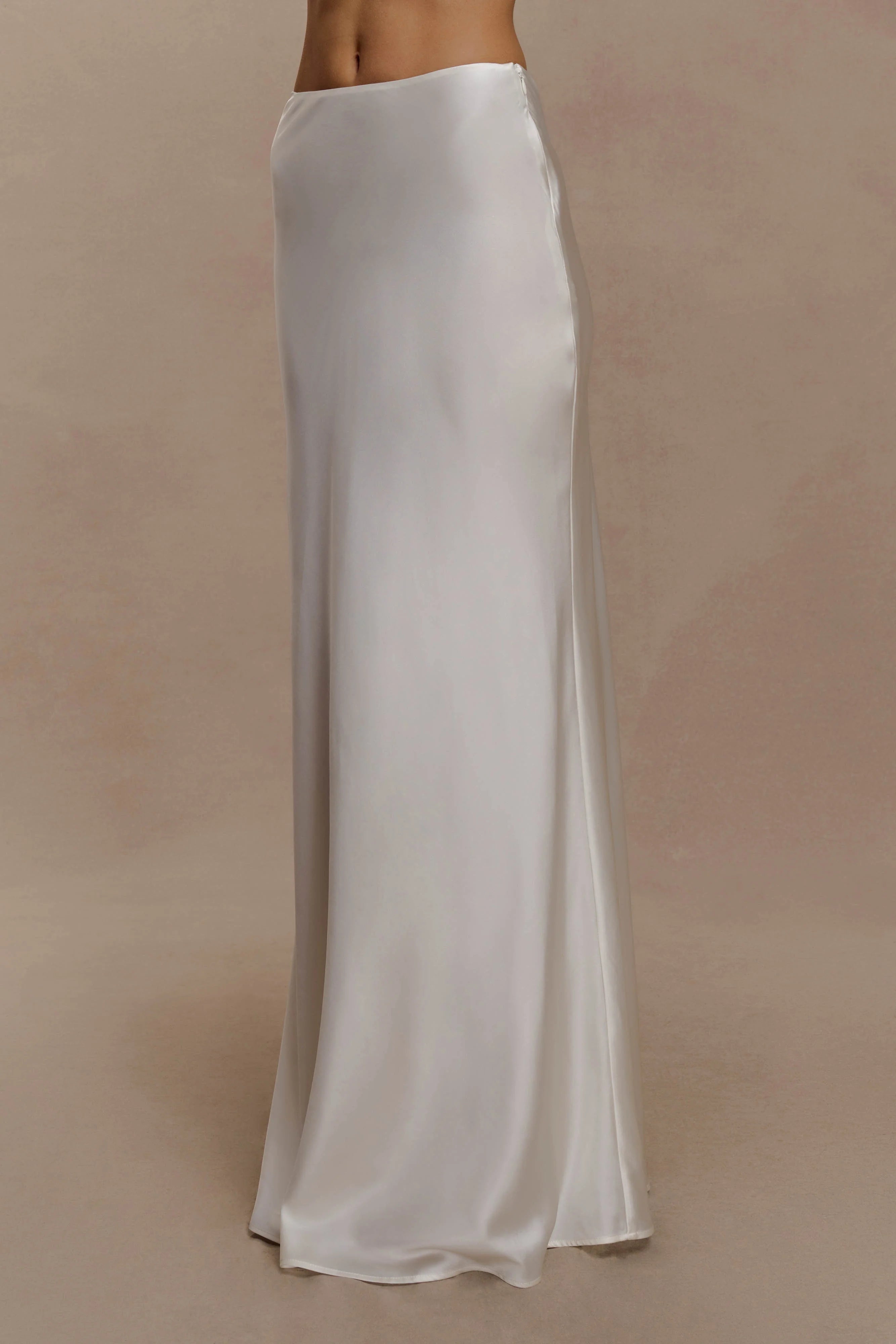 Sabrina Silk Blend Maxi Skirt Ivory
