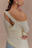 Miles Off Shoulder Knit Top Ivory
