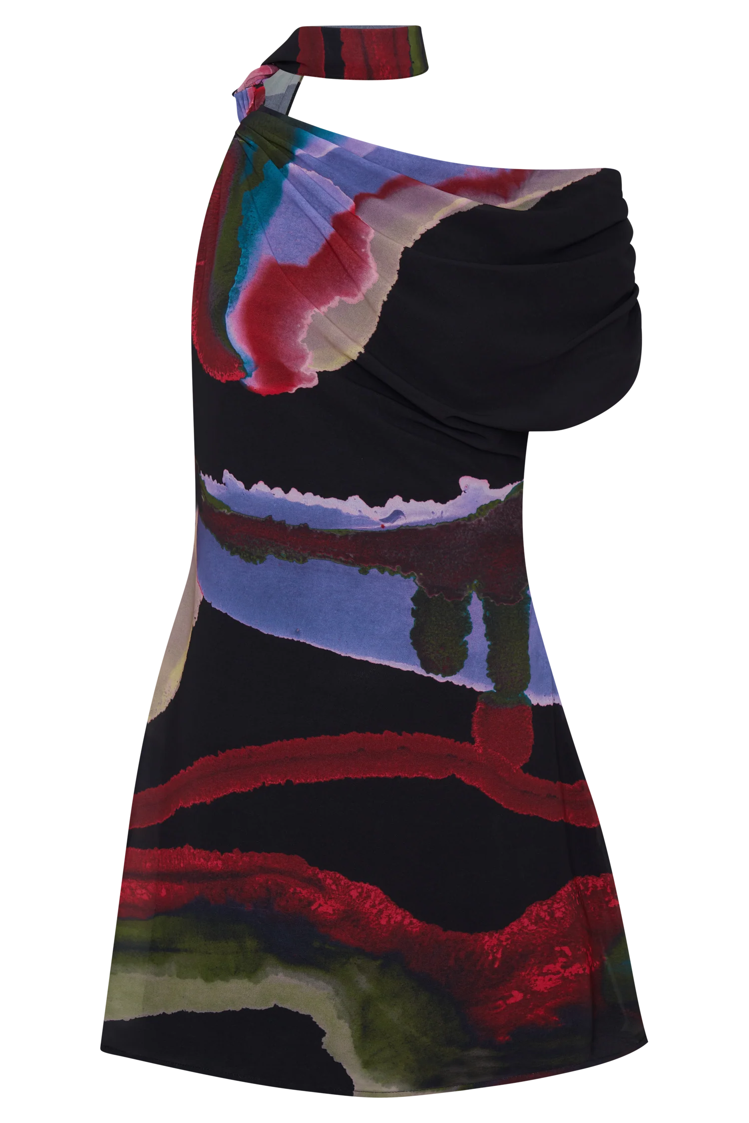 Daisie Chiffon Mini Dress Multi Fluid Reverie Print