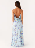 Liana Cowl Maxi Dress Print