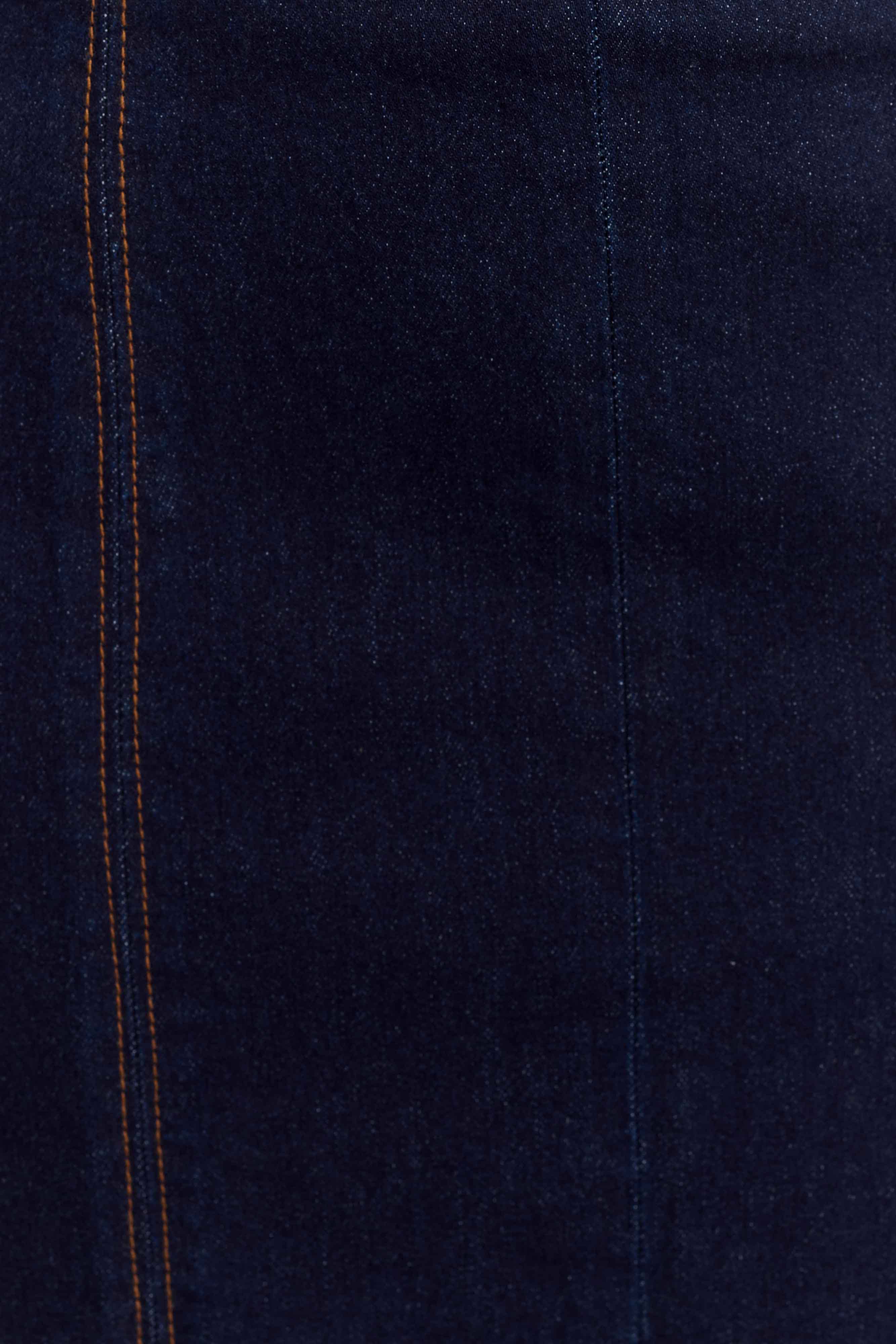 Shauna Denim Halter Midi Dress Indigo Blue