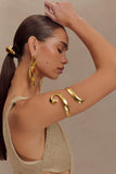 Hyacinth Textured Swirl Arm Band Gold