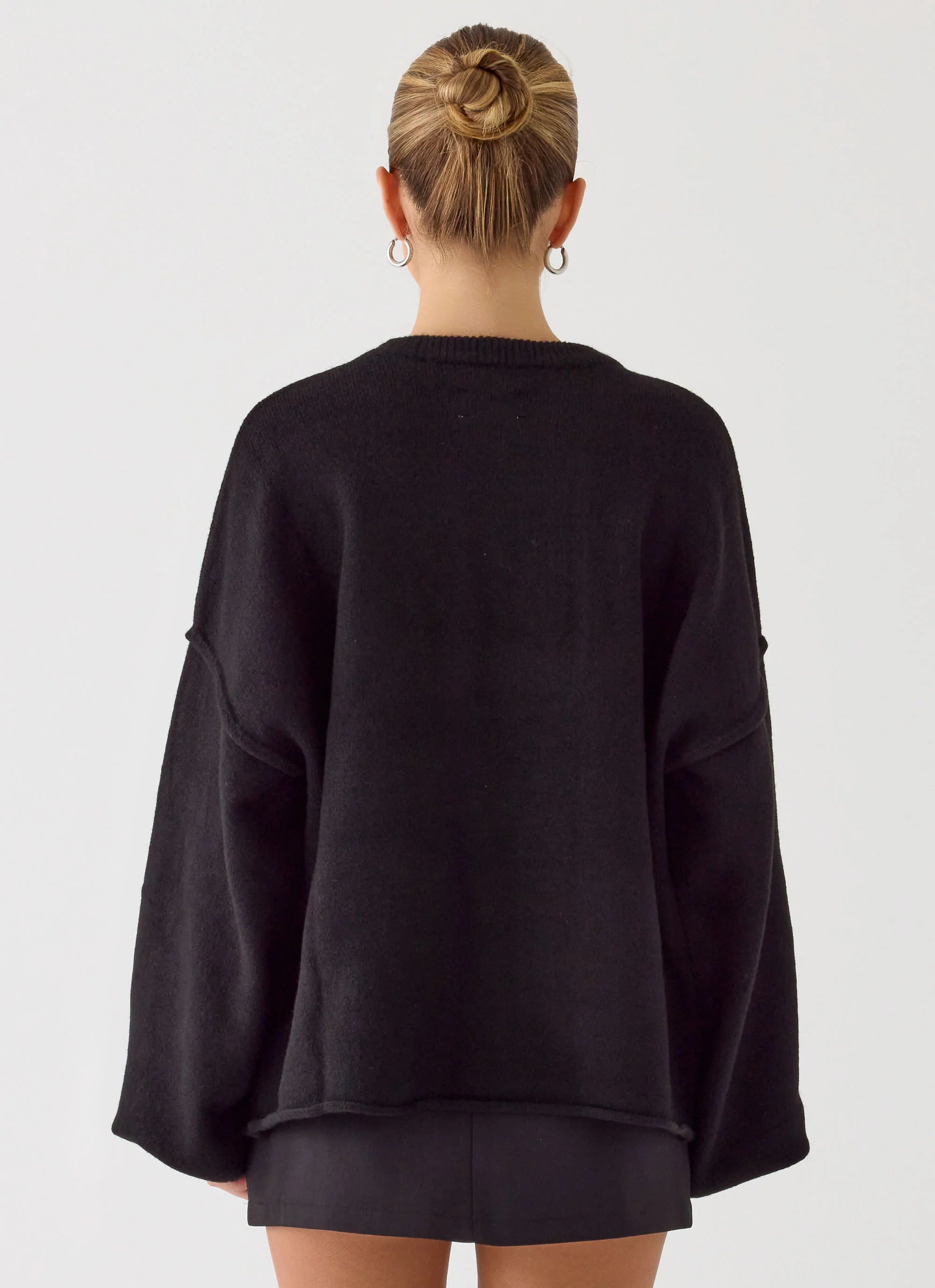 Jack Oversized Knit Sweater Black