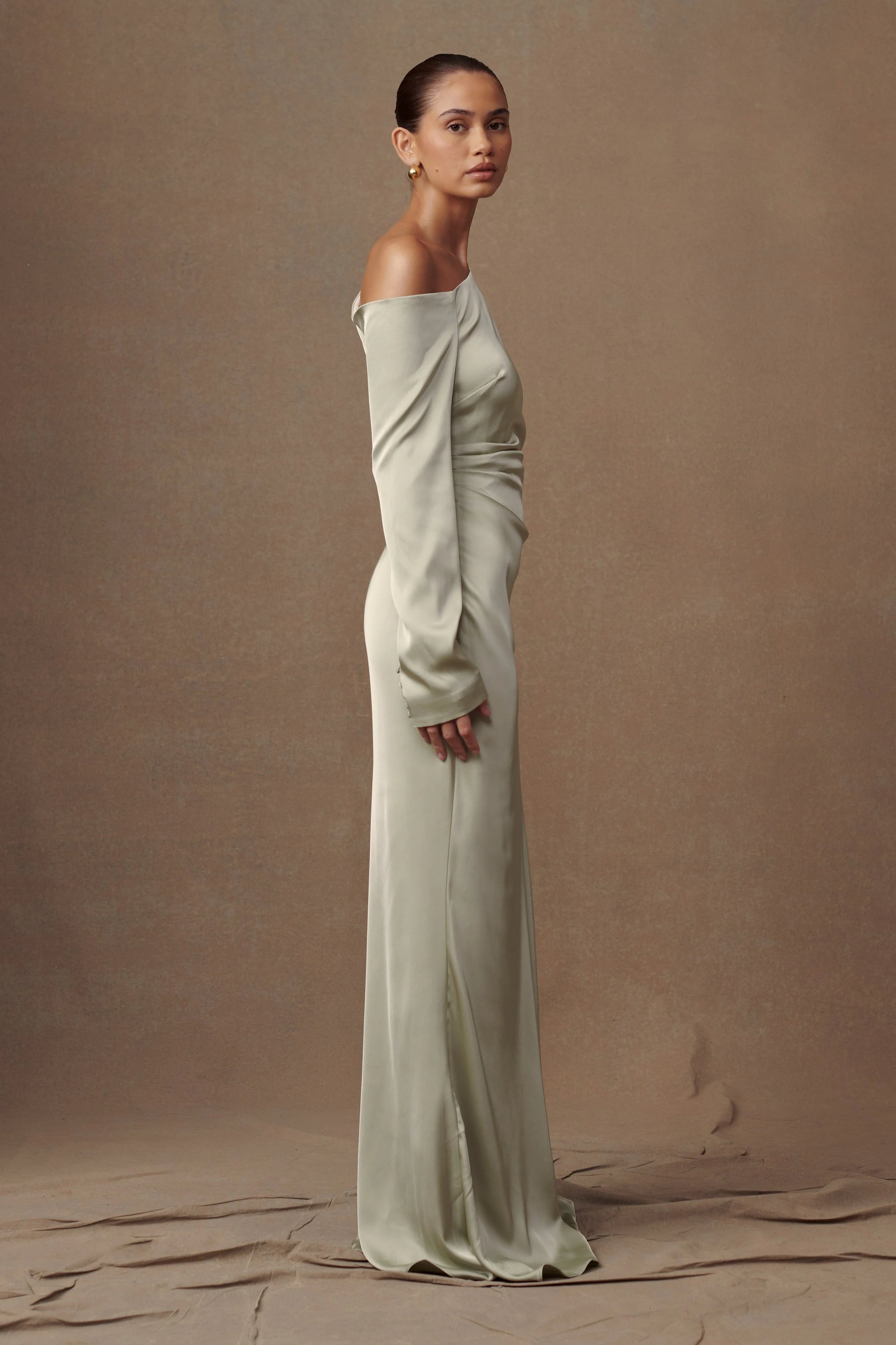 Avery Long Sleeve Maxi Dress Sage