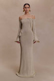 Sandrine Lurex Knit Maxi Dress Gold
