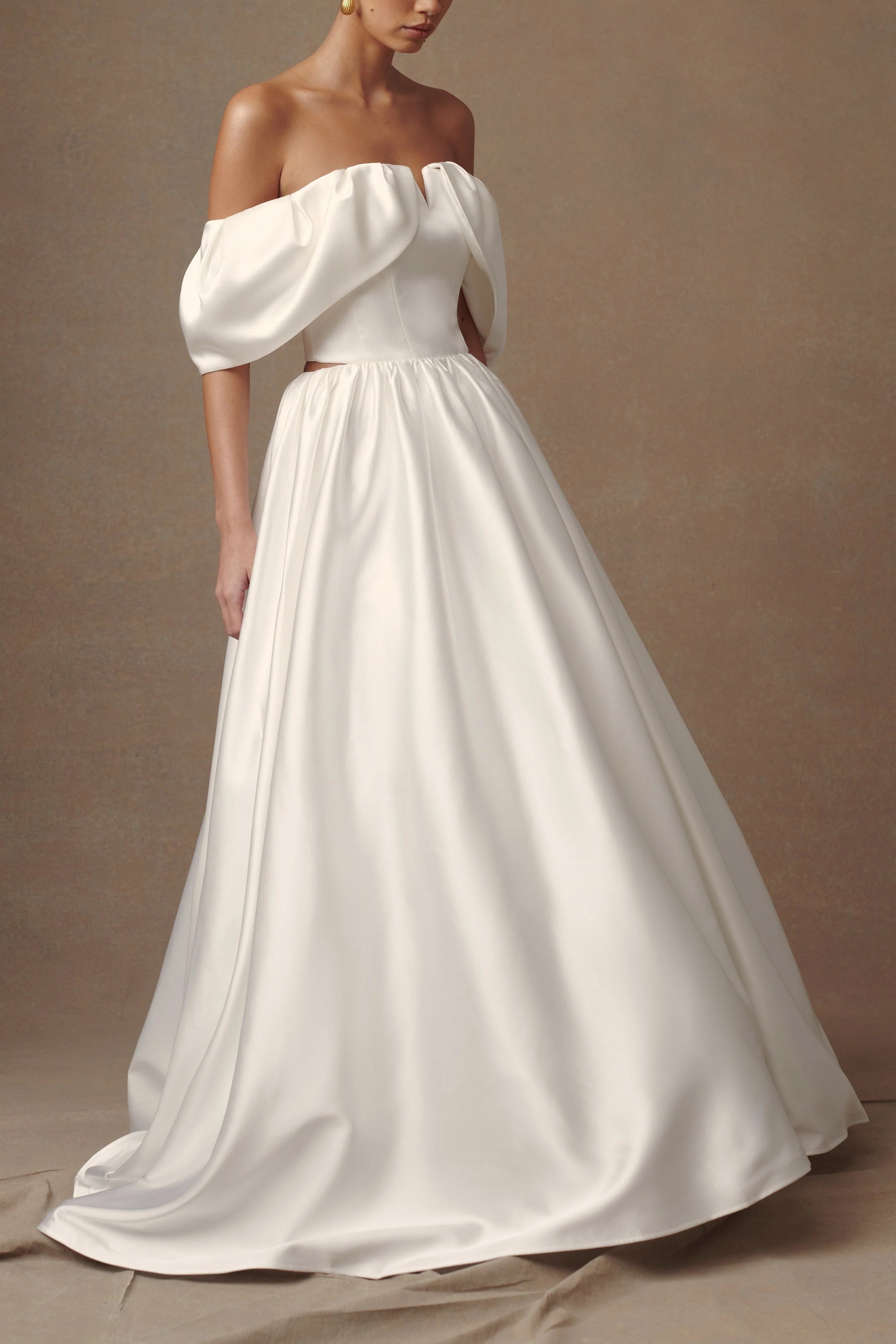 Kelsey Satin Maxi Skirt White