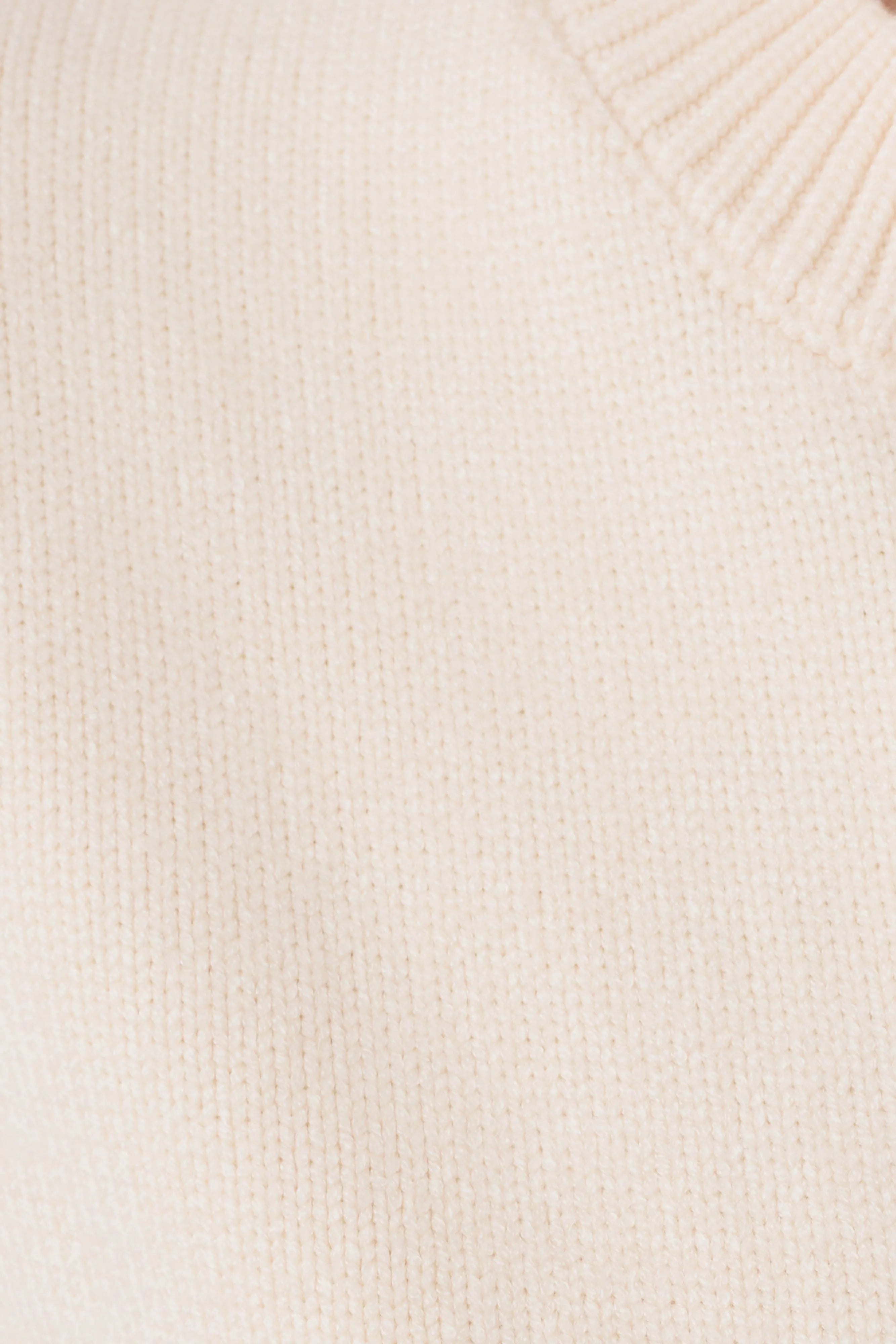 Lara Knit Cardigan With Scarf Ivory