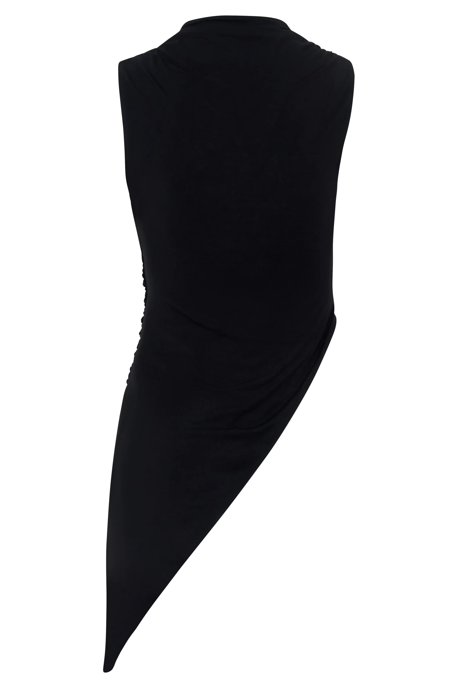 Suong High Neck Gathered Top Black