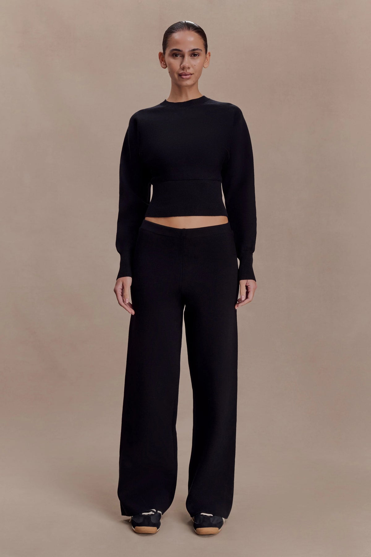 Kerrymae Straight Leg Knit Pants Black