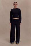 Kerrymae Straight Leg Knit Pants Black