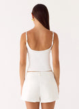 Asher Suiting Shorts - White
