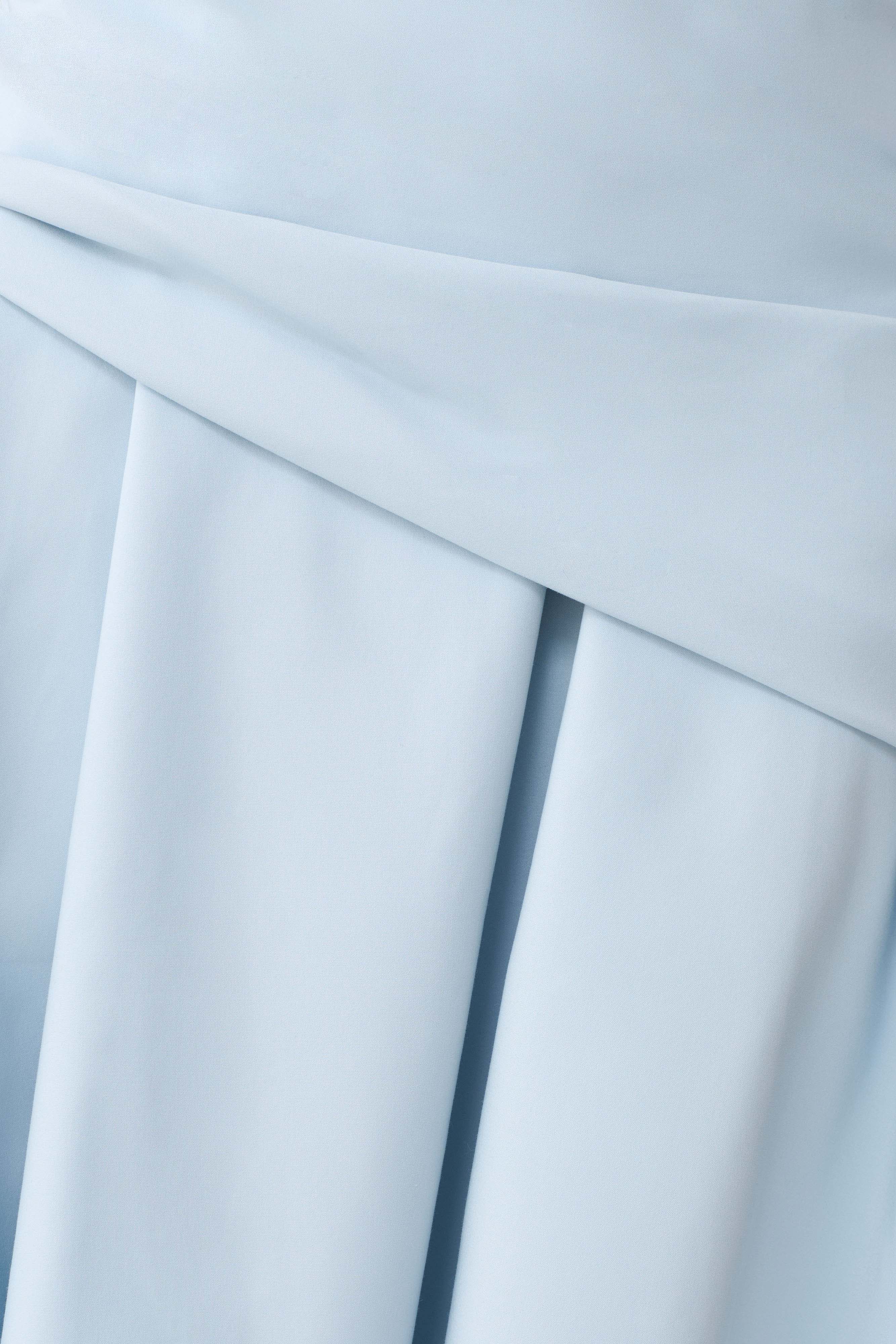 Emily Wrapped Waist Midi Dress Sky Blue