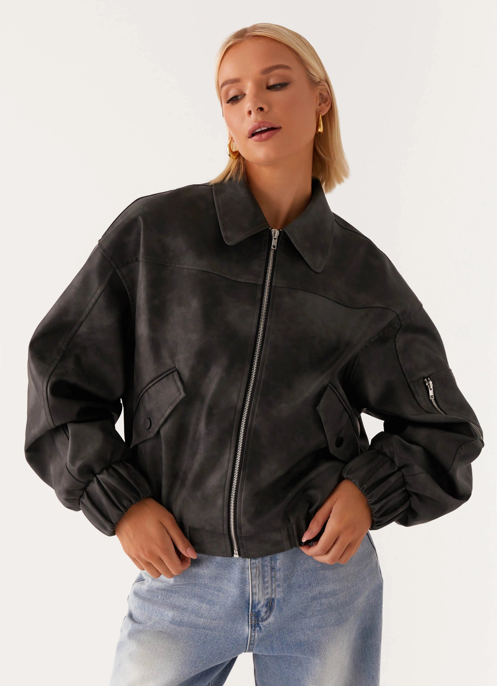 Washington Bomber Jacket Black