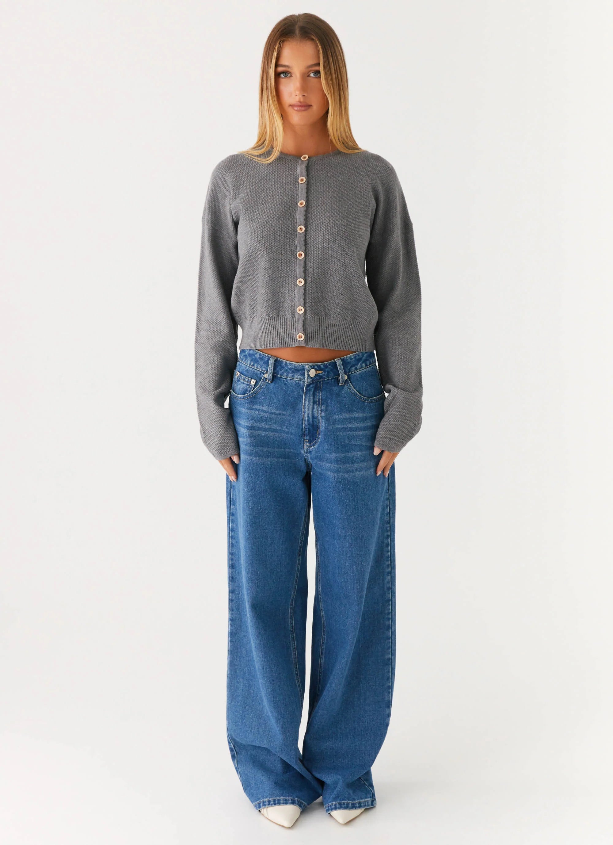 Etty Knit Cardigan Dark Grey
