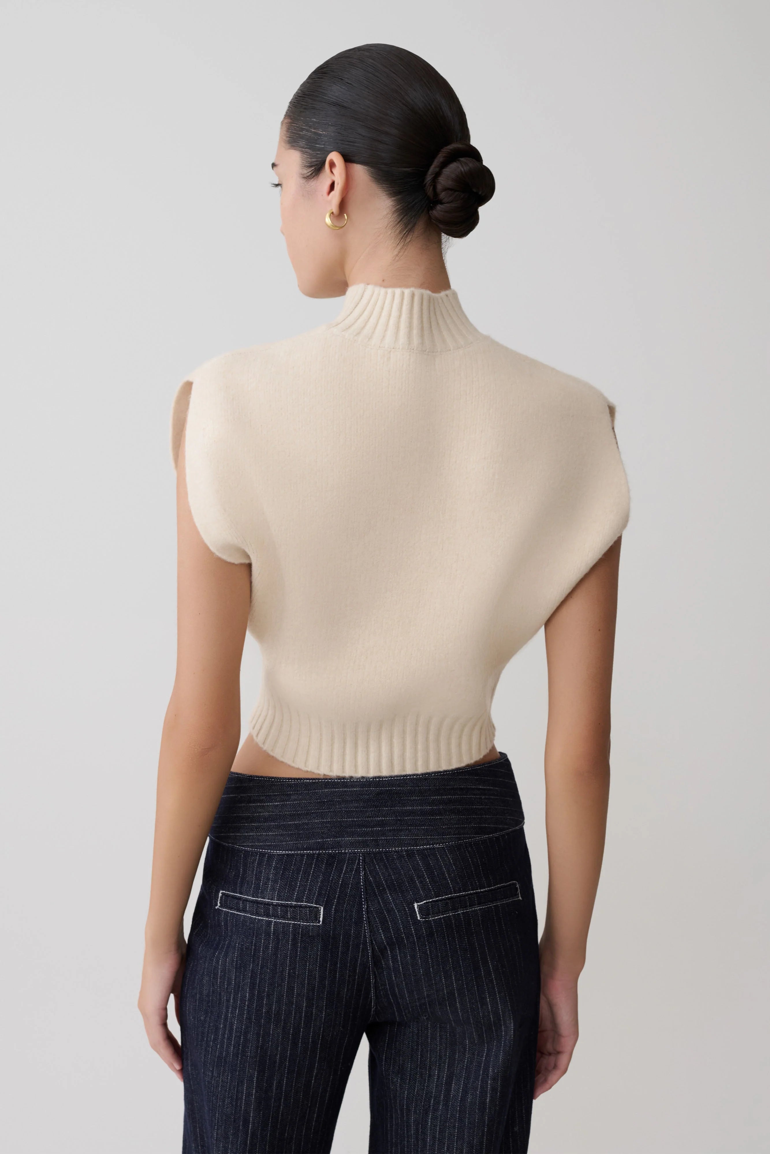 Niko Knit Oversized Top Ivory