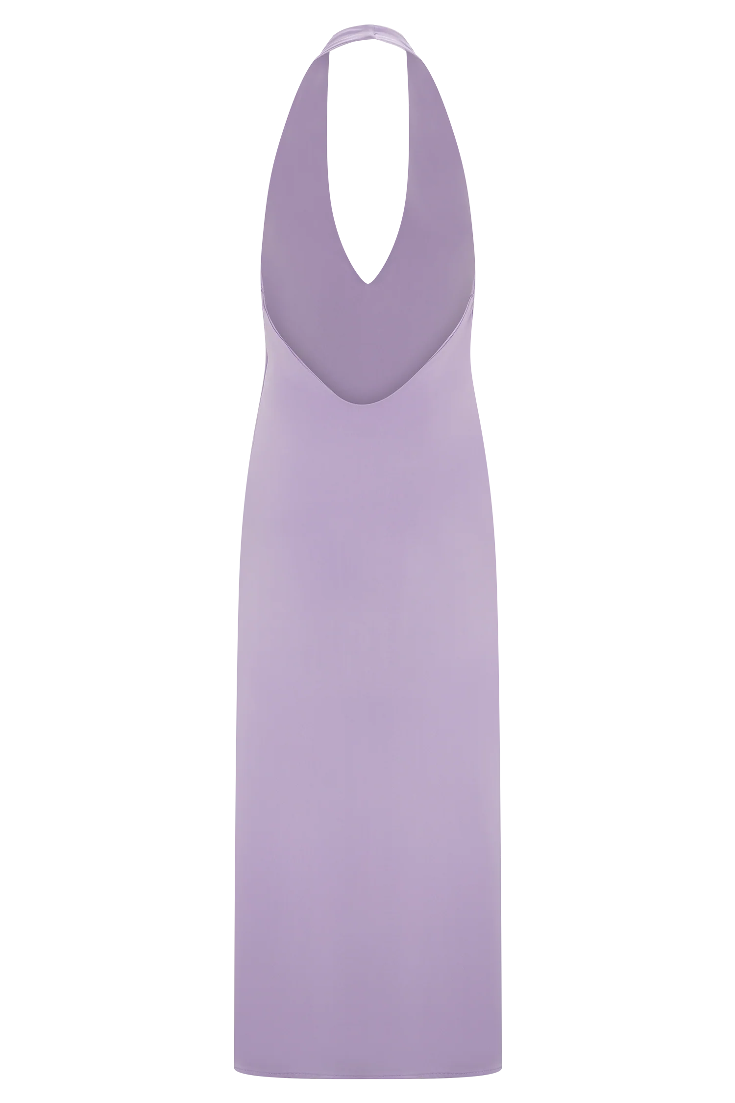 Genie Slinky Halter Midi Dress Lilac