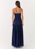Eden Strapless Maxi Dress Navy