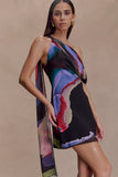 Daisie Chiffon Mini Dress Multi Fluid Reverie Print