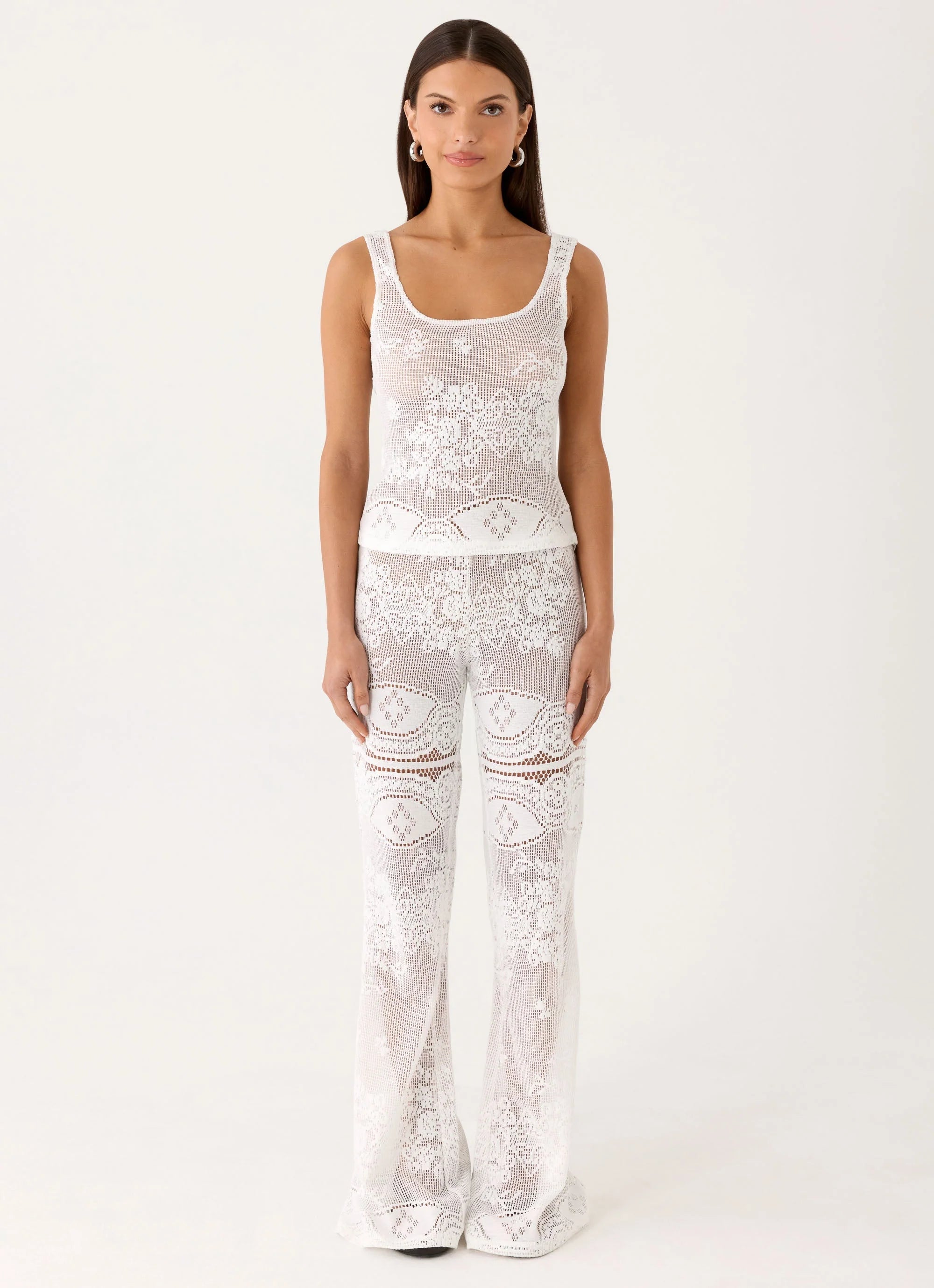 Bosten Low Rise Pants - White