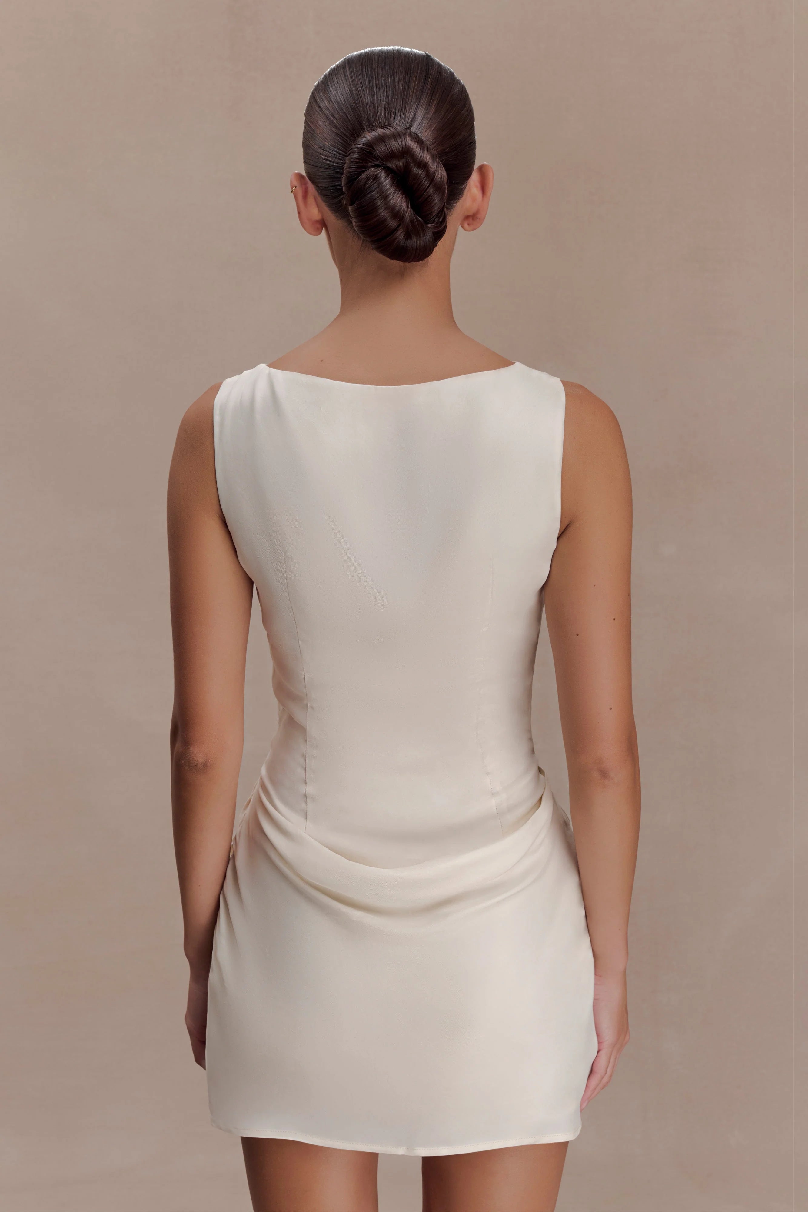 Bexley Draped Mini Dress Ivory