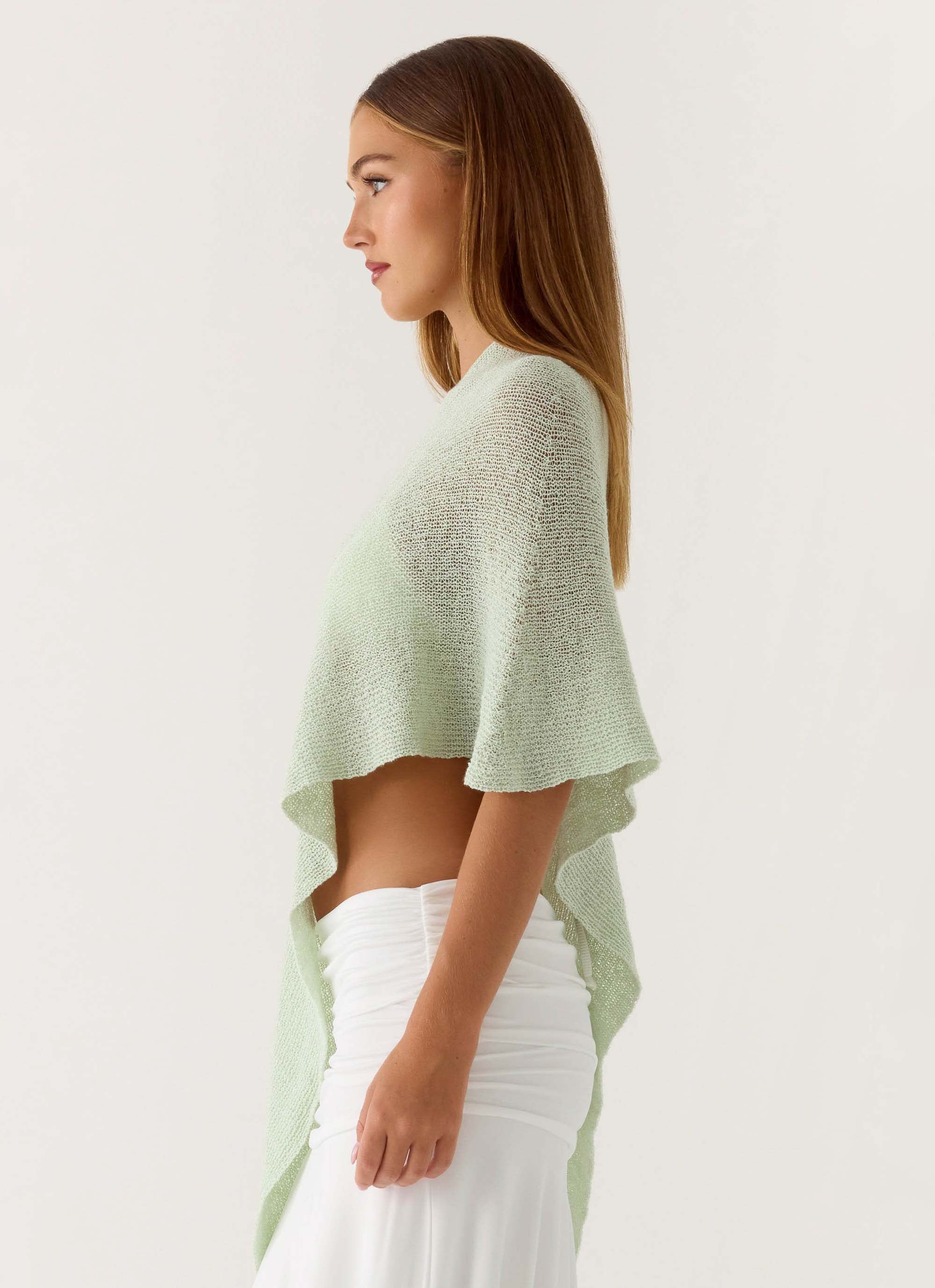Yas Knit Cape Green