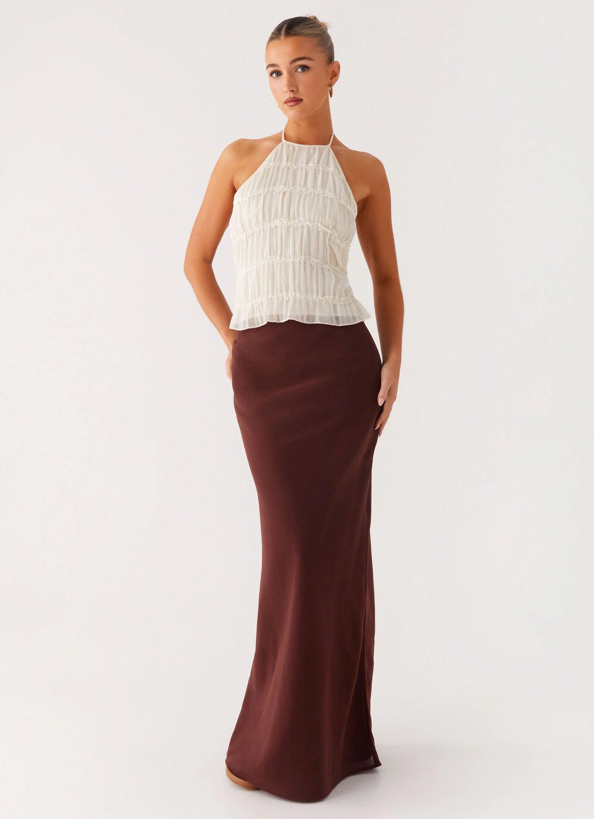 Sienna Sunset Maxi Skirt Chocolate