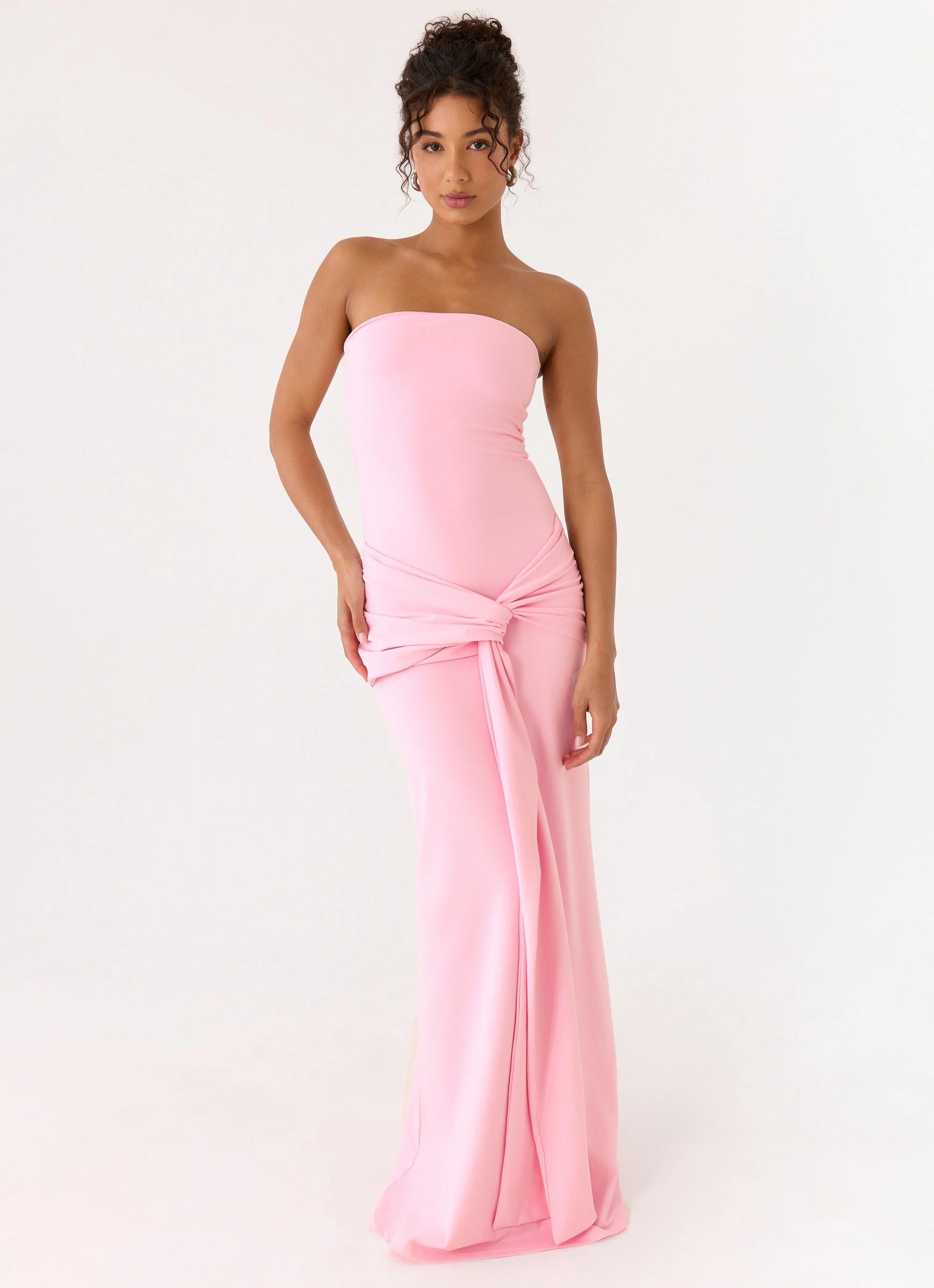 Sandrine Strapless Maxi Dress Pink
