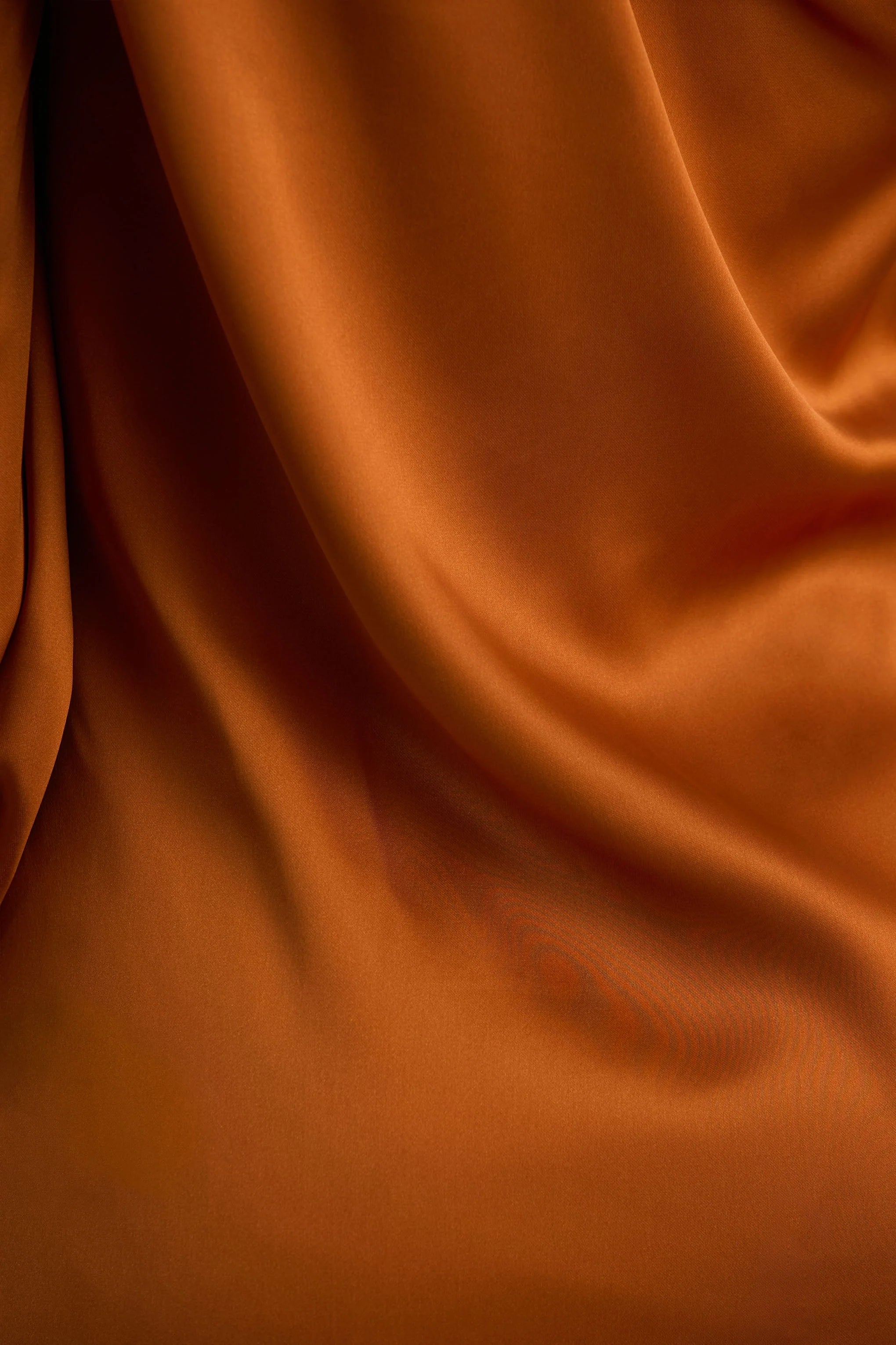 Thelma Orange Satin Asymmetric Maxi Dress With One Sleeve