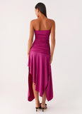 Ora Strapless Maxi Dress Fuchsia