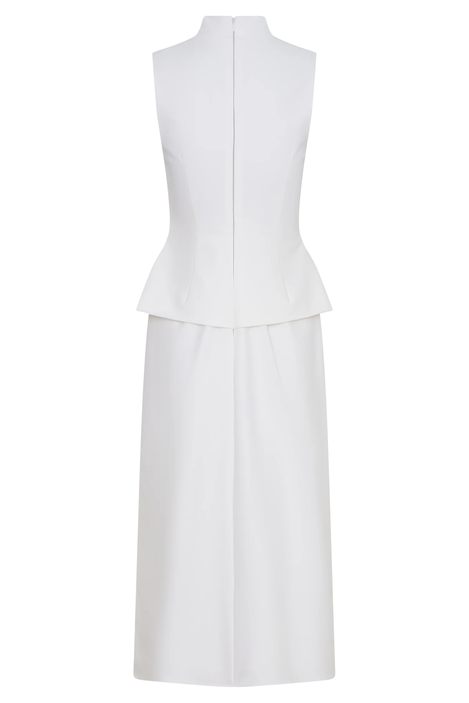 Yanina Cotton Halter Midi Dress White