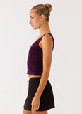No Signal Knit Top Plum