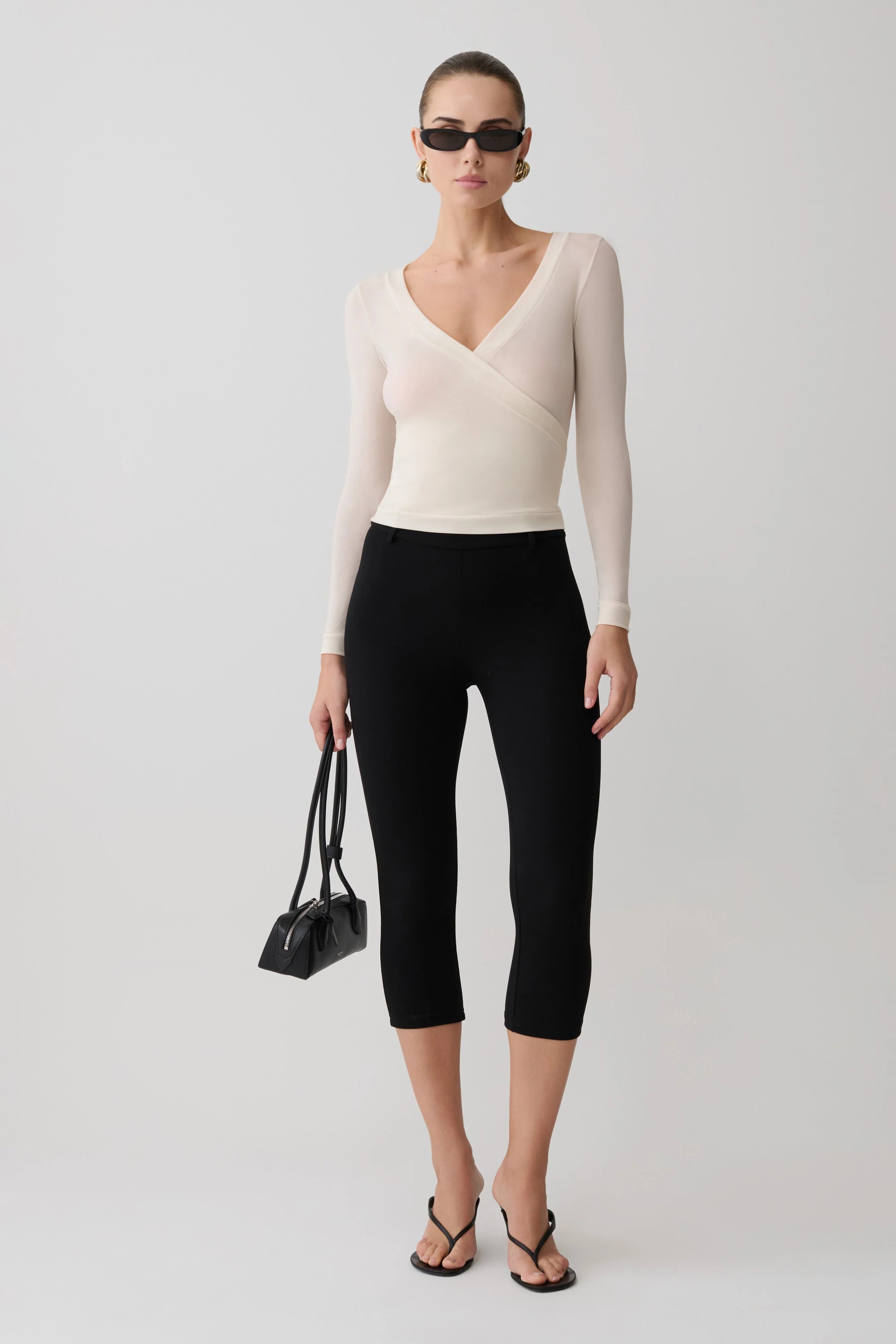 Lumi Long Sleeve Mesh Top Bone