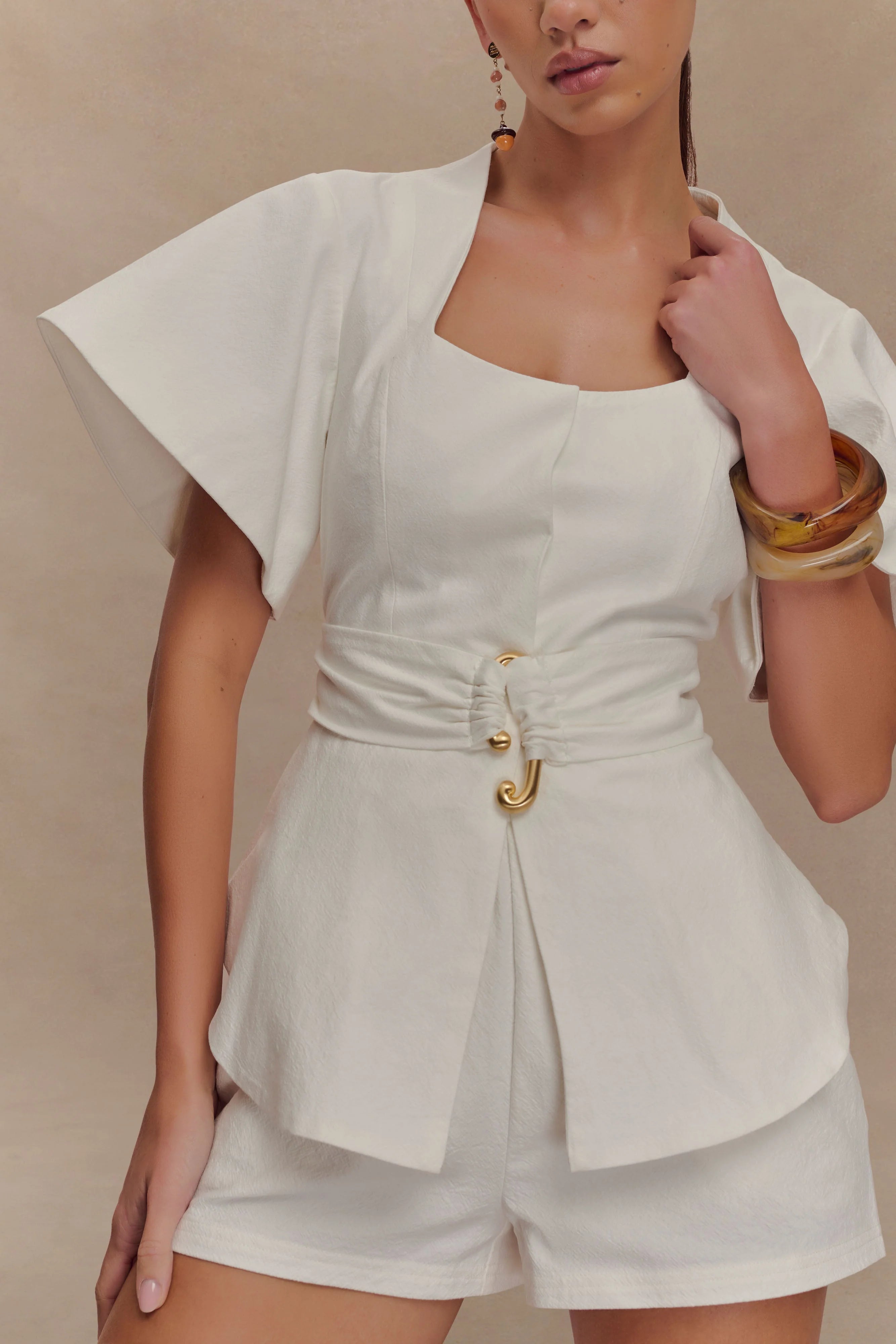 Liberty Cotton Shortsleeve Top White