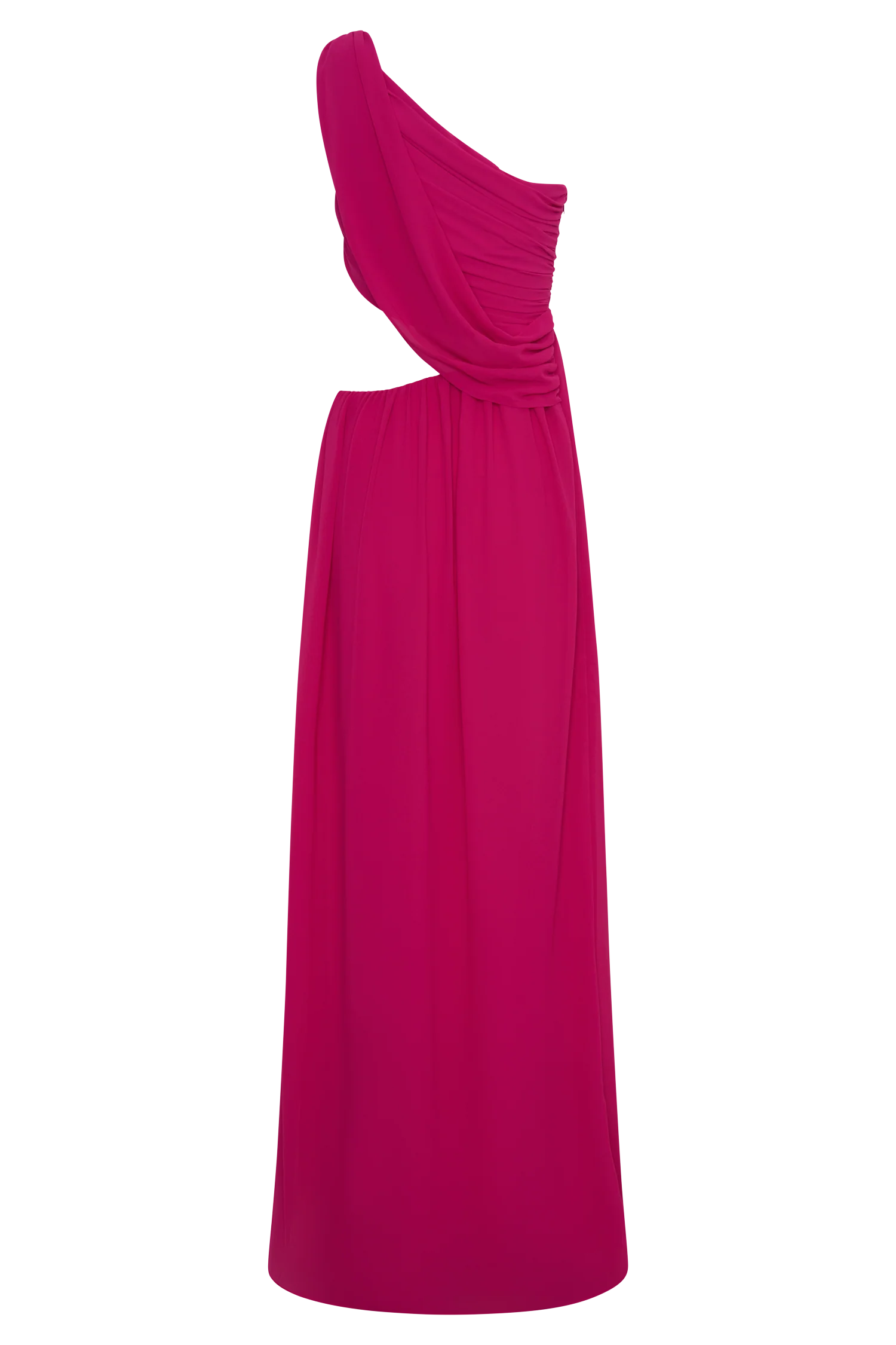 Aria Chiffon Cut Out Maxi Dress Fuchsia