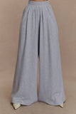 Aspen Gathered Wide Leg Jogger Light Grey Marle