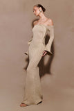 Sandrine Lurex Knit Maxi Dress Gold