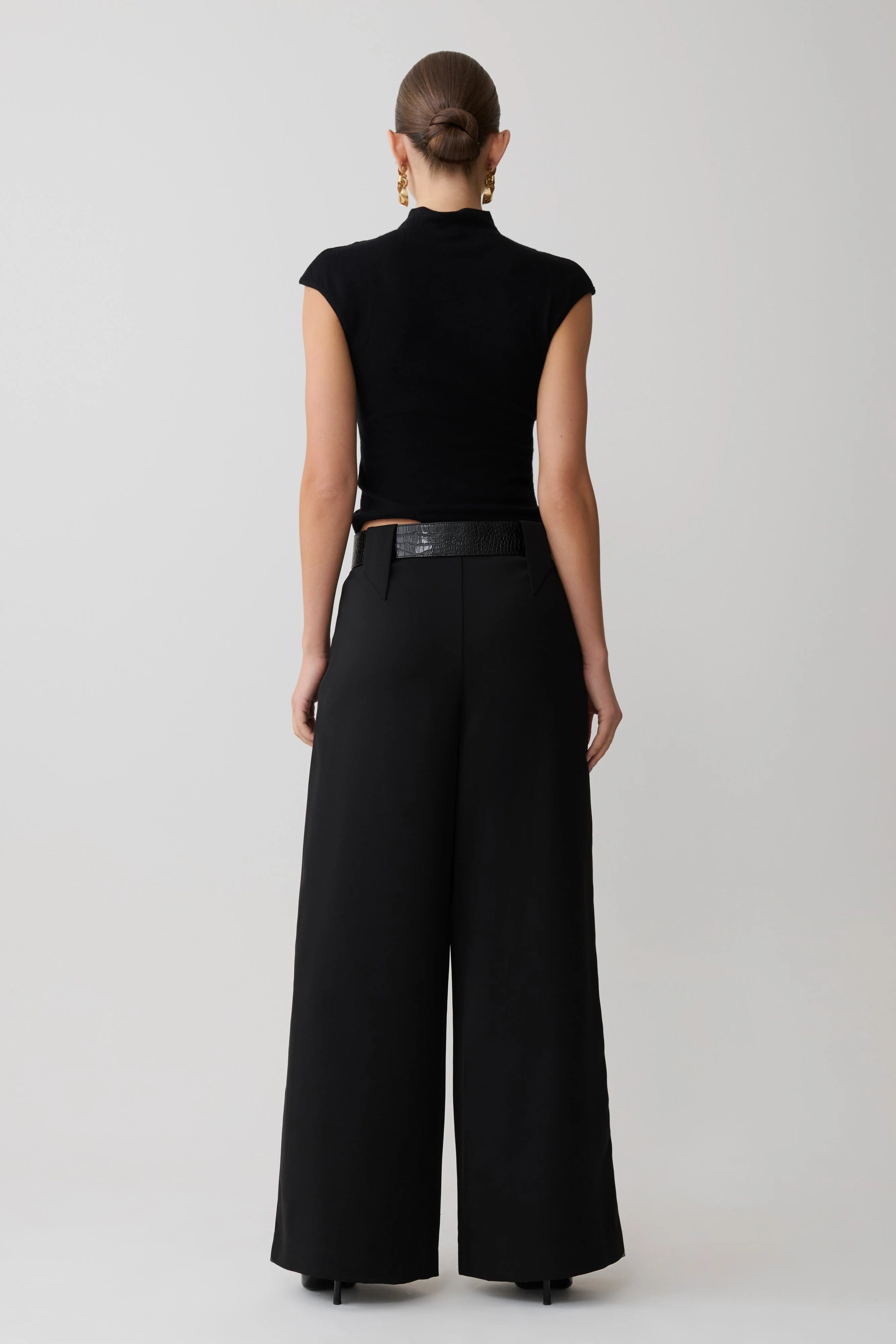 Arlo Wide Leg Suiting Trouser Black
