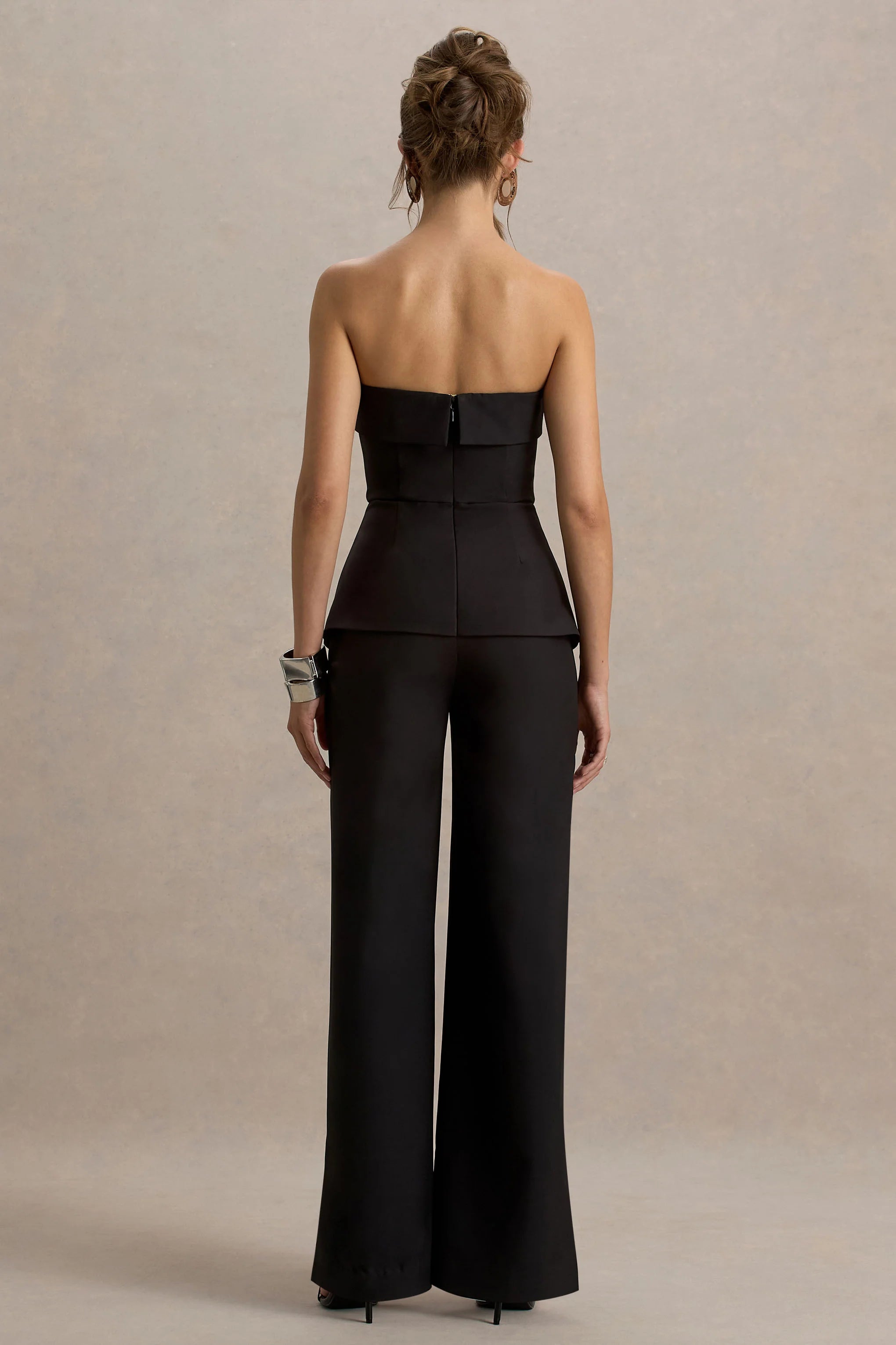 Noemi Black Bandeau Tailored Jumpsuit
