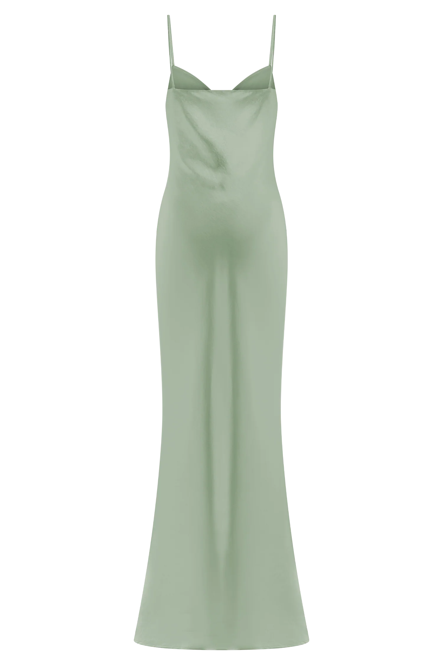 Lilly Sweetheart Satin Maxi Dress Sage