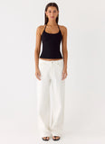 Chauncey Halter Top Black