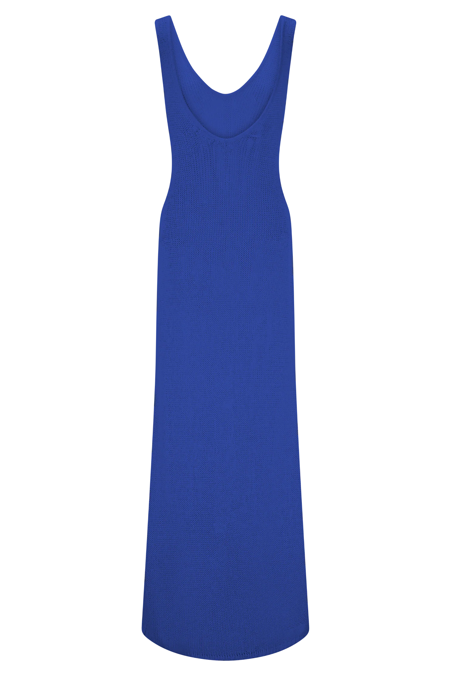 Ari Tape Yarn Knit Maxi Dress Cobalt Blue